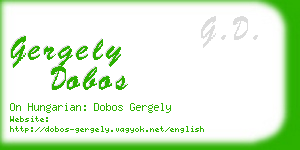 gergely dobos business card